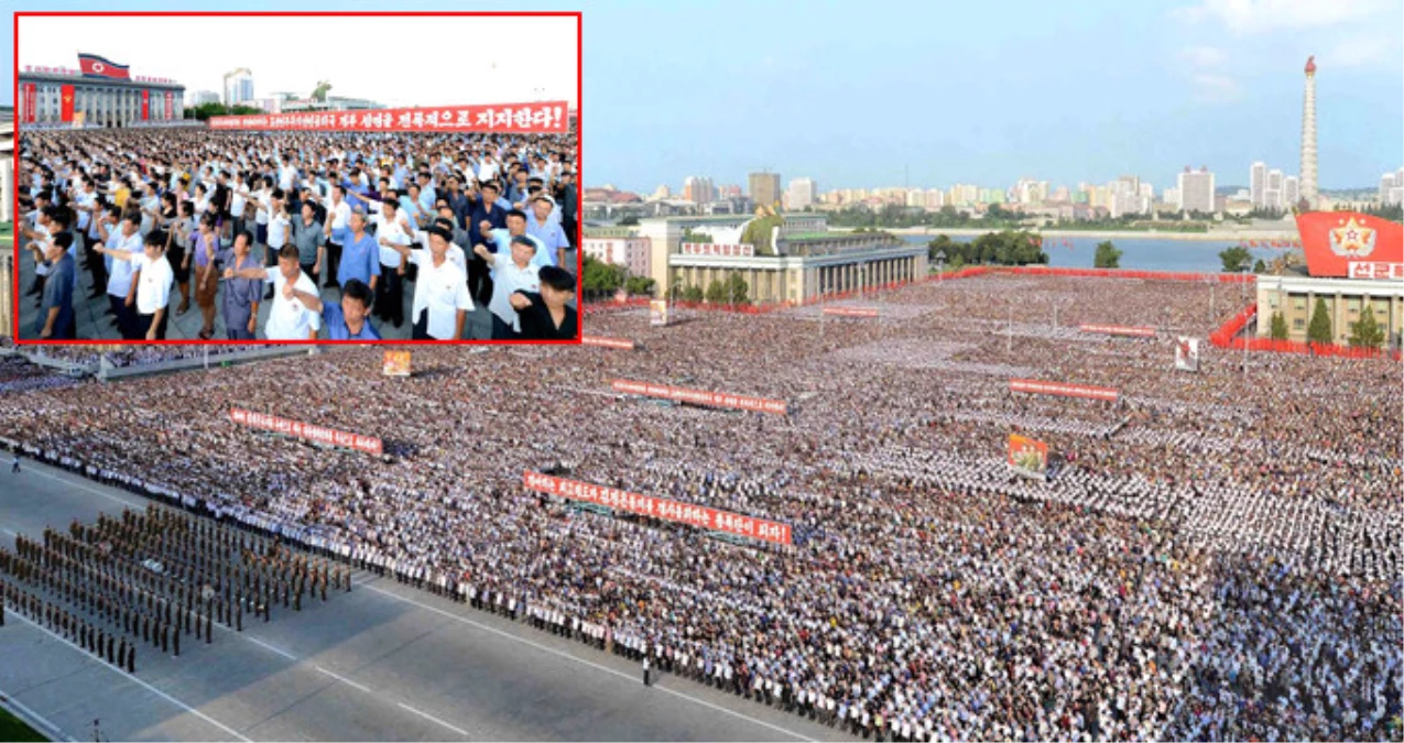 Yüz Binlerce Kuzey Koreli, ABD\'ye Meydan Okudu