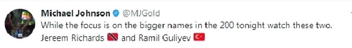 Atletizmin Efsanelerinden Jhonson, Ramil Guliyev\'in Şampiyonluğunu Önceden Duyurdu !..