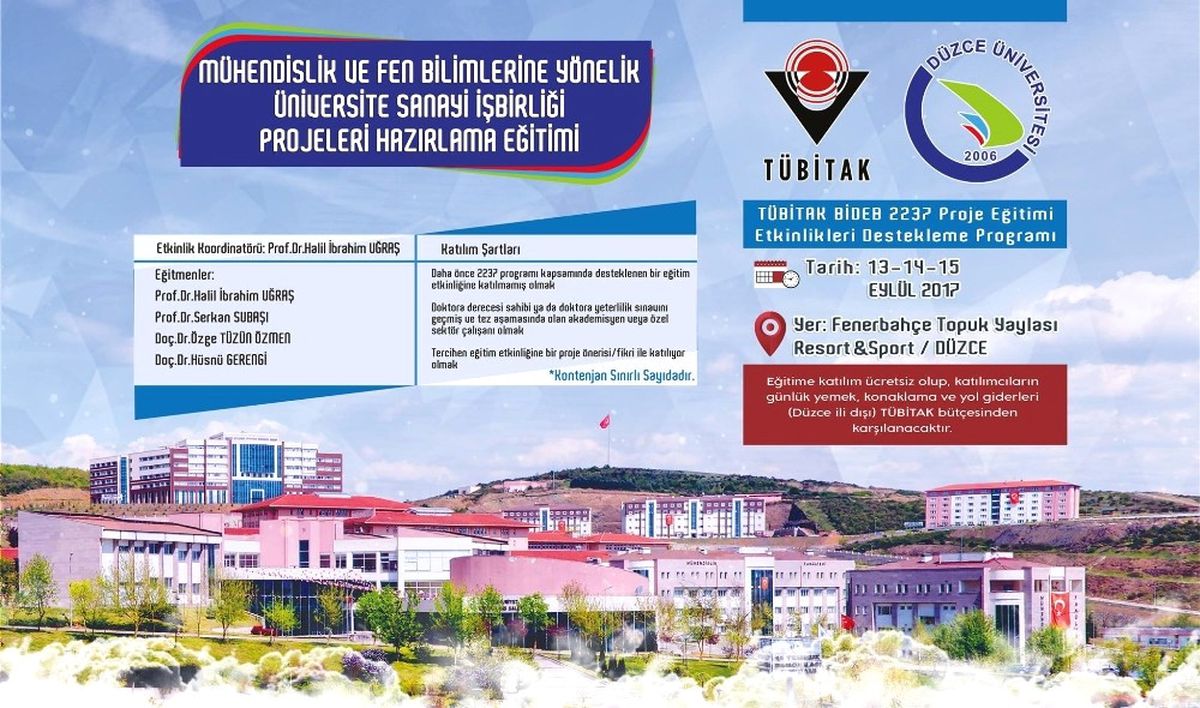 Düzce Üniversitesi Sanayi İşbirliği Proje Hazırlama Eğitimi Düzenliyor