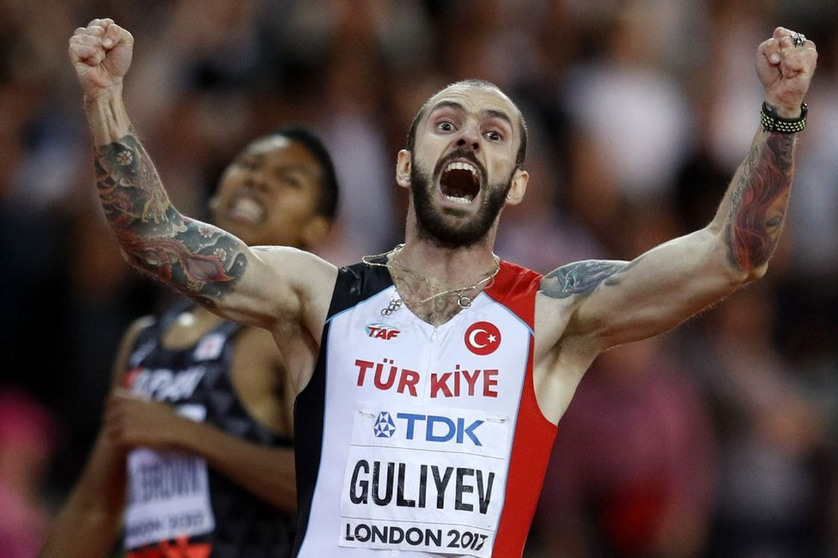 Londra 2017: Dünya Atletizm Şampiyonası\'nda Ramil Guliyev 200 Metrede Altın Madalyayı Kazandı