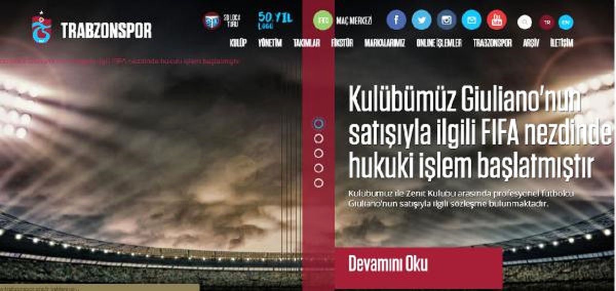 Trabzonspor Giuliano Transferi İçin FIFA\'ya Başvurdu