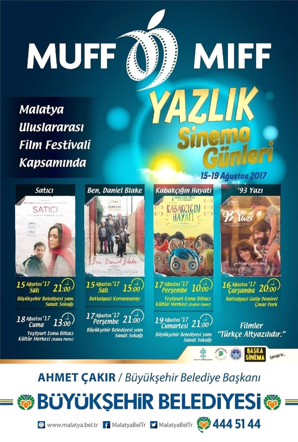 Malatya\'da Yazlık Sinema Günleri Başlıyor