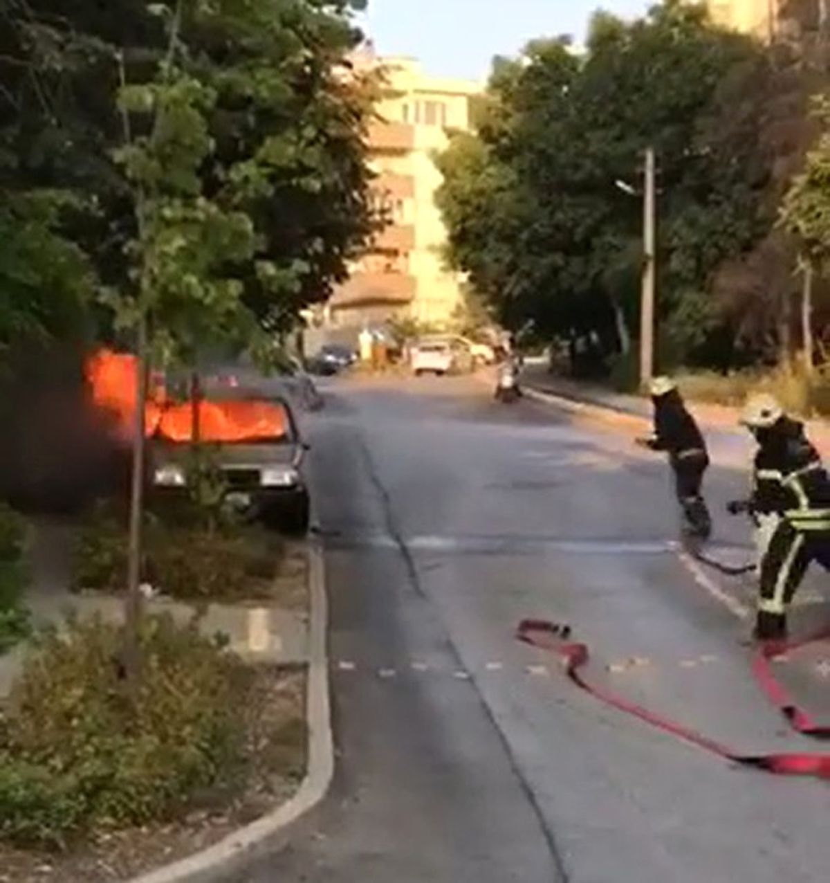 Otomobil Alev Alev Yandı