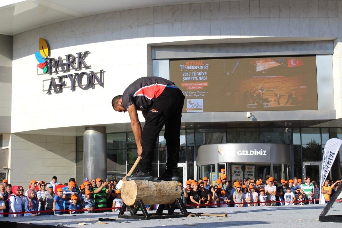 Stıhl Tımbersports Türkiye Şampiyonası" Afyon\'da İlk Kez Park Afyon Alışveriş Merkezi\'nde...