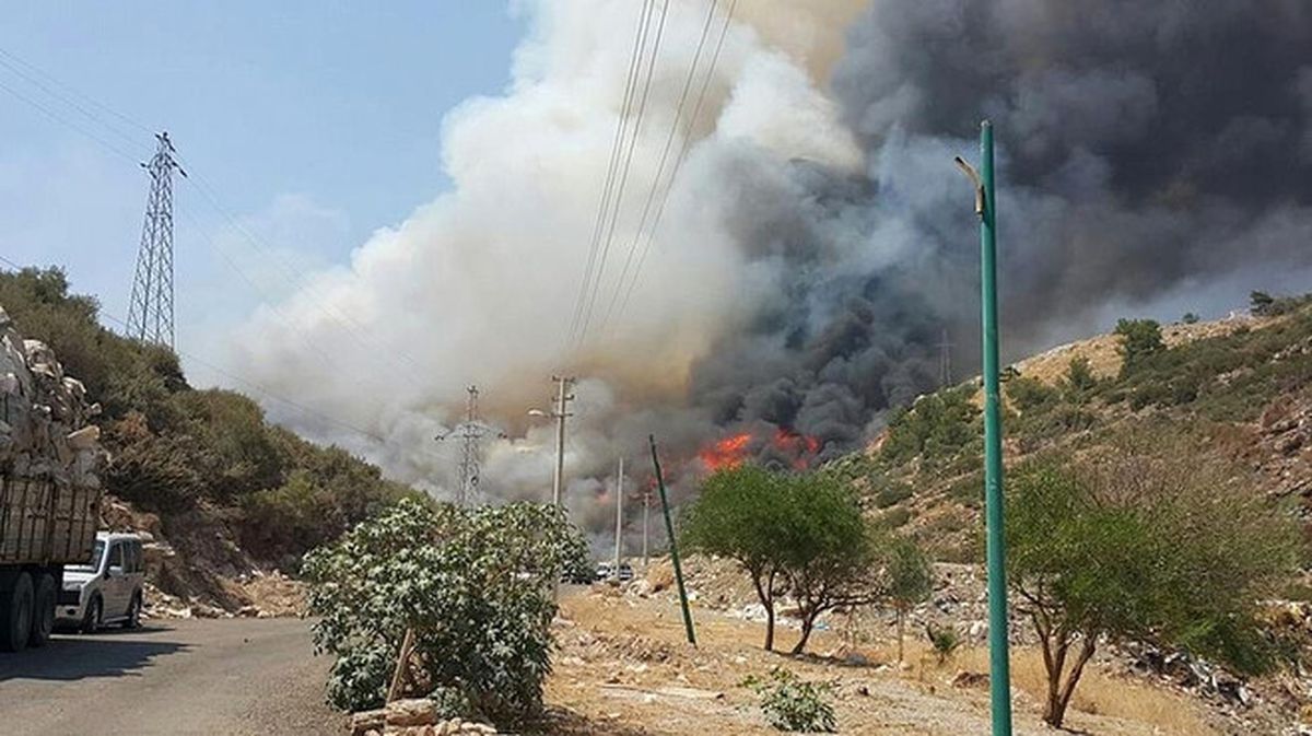Bodrum\'da Katı Atık Depolama Alanında Yangın