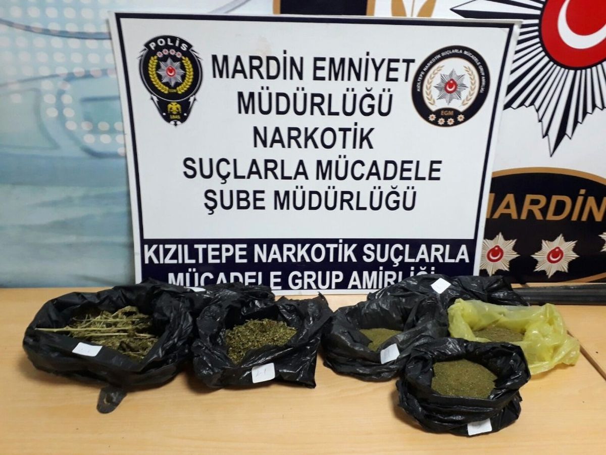 Kızıltepe\'de 1,5 Kilogram Esrar Ele Geçirildi
