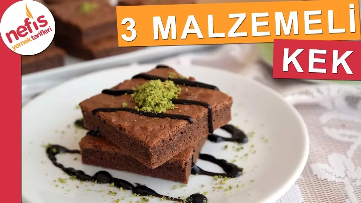 Sadece 3 Malzeme ile Kek Tarifi - Yumuşacık Lezzetli Bir Kek