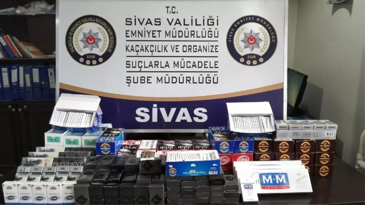 Sivas\'ta Kaçak Sigara Operasyonu