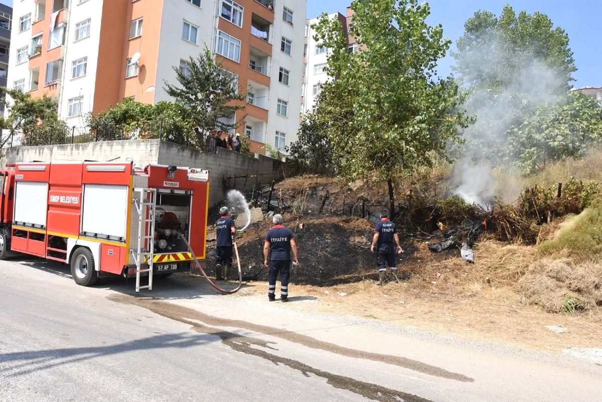 Sinop\'ta Ot Yangını