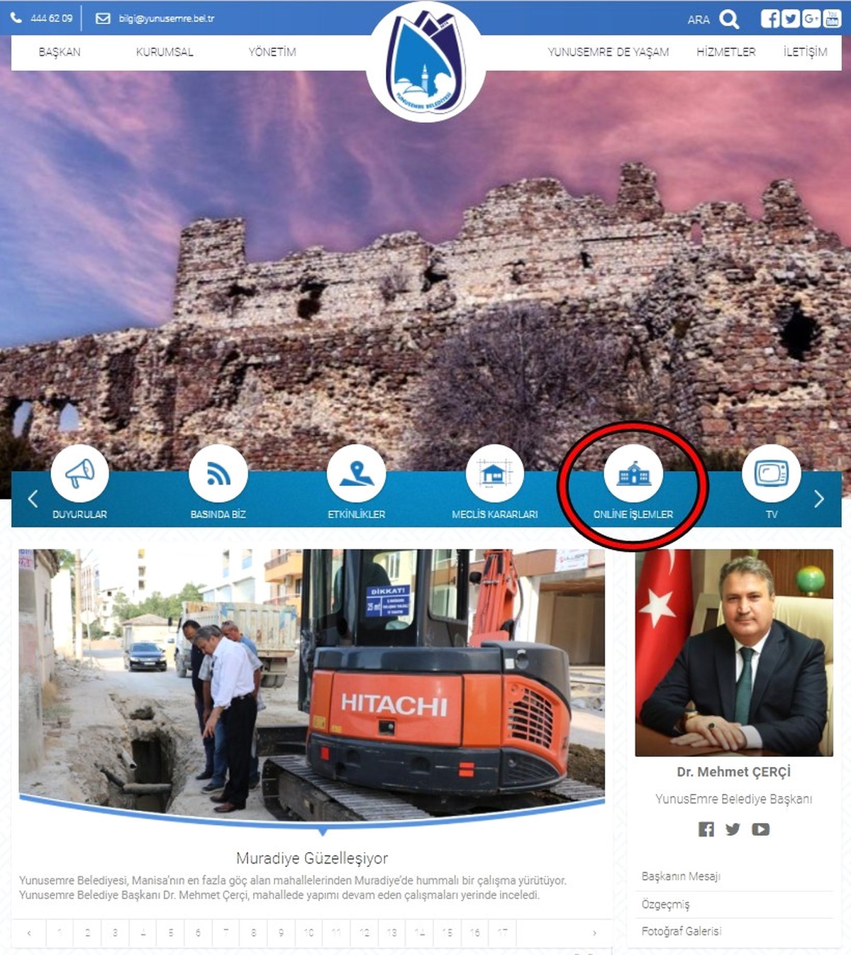 Yunusemre Belediyesinden E-Belediye Hizmeti