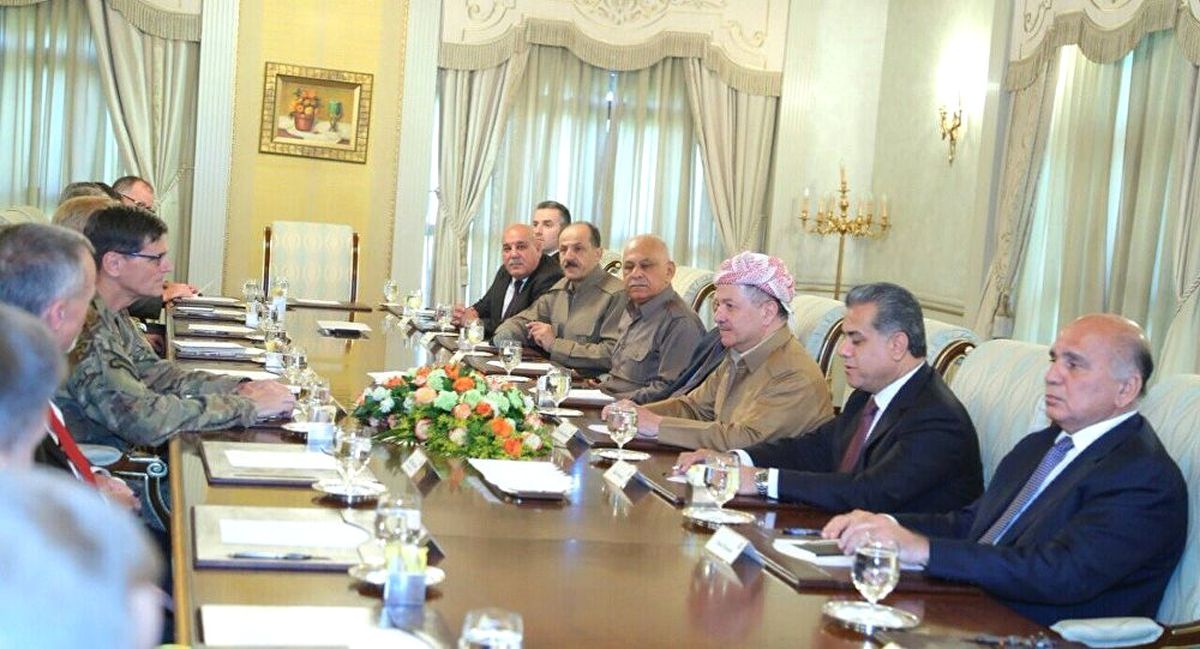 Ikby Başkanı Barzani Centcom Komutanı Votel\'i Kabul Etti