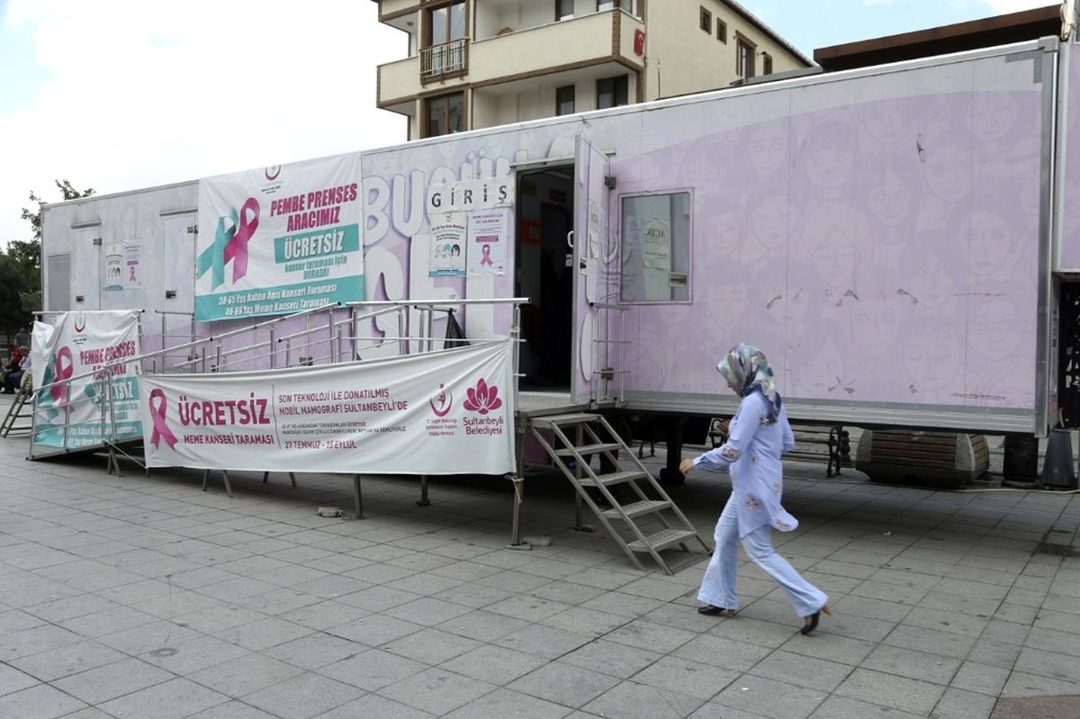 Mobil Mamografi Tırı Kent Meydanı\'nda