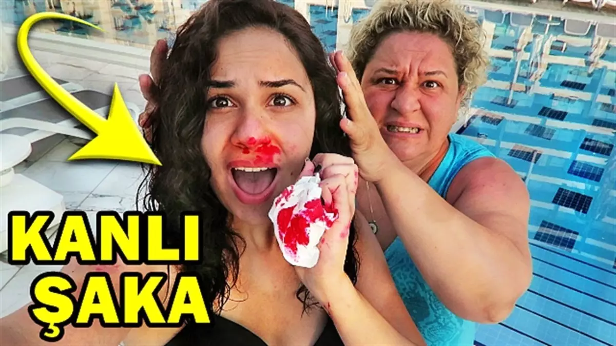 Anneme Havuzda Kanlı Şaka Yaptım !!