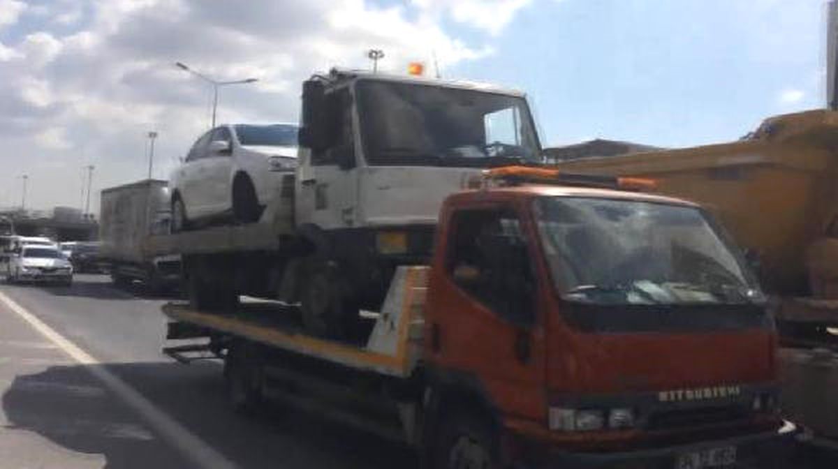 Çekicinin Taşıdıkları Sürücüleri Şaşırttı