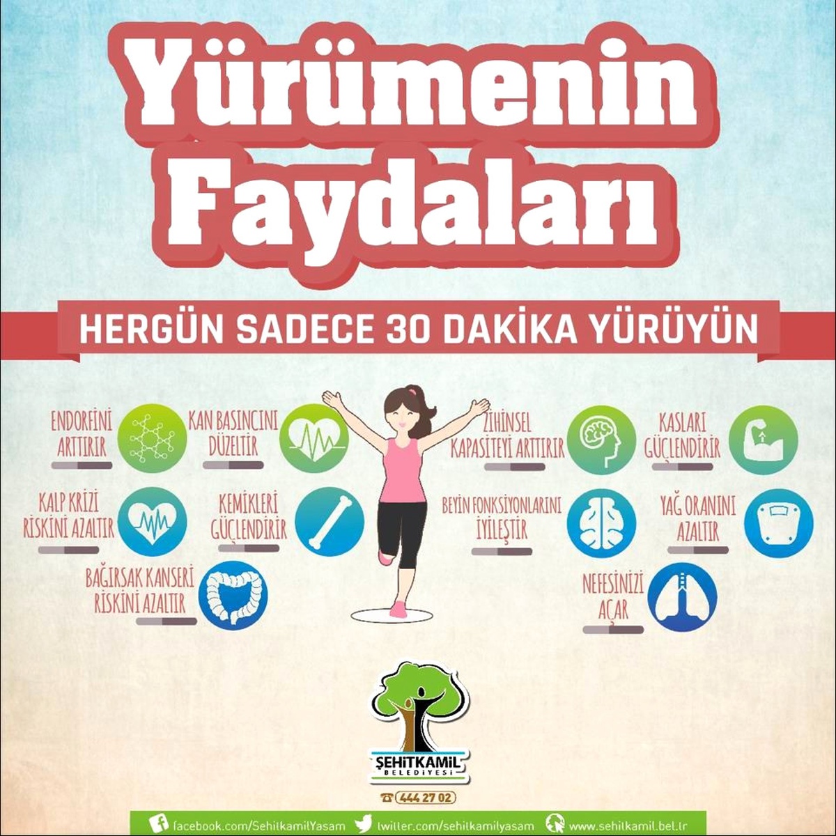 Şehitkamil\'de "Sağlığa Adım At" Etkinliği