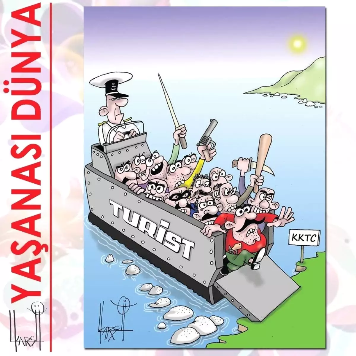 KKTC\'de Tepki Çeken Karikatür