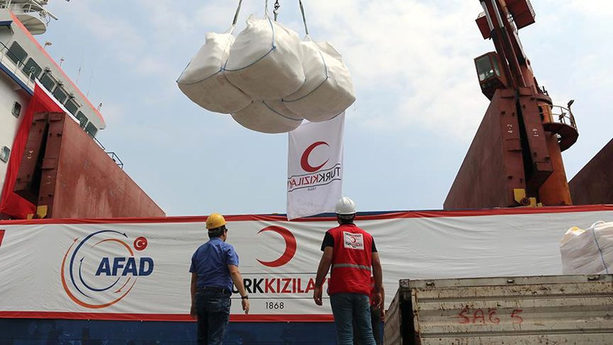 Türk Kızılayından Yemen\'e Gıda Yardımı