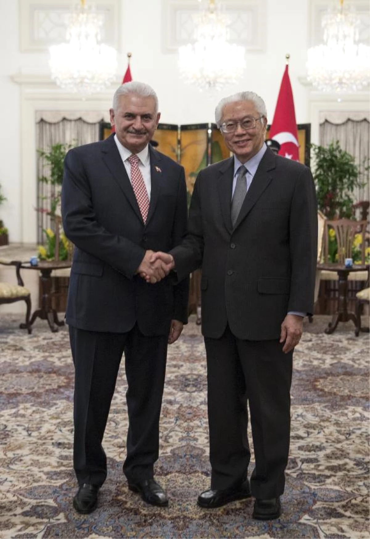 Başbakan Yıldırım, Singapur Cumhurbaşkanı Tony Tan Keng Yam ve Başbakan Lee Hsien Loong ile Görüştü