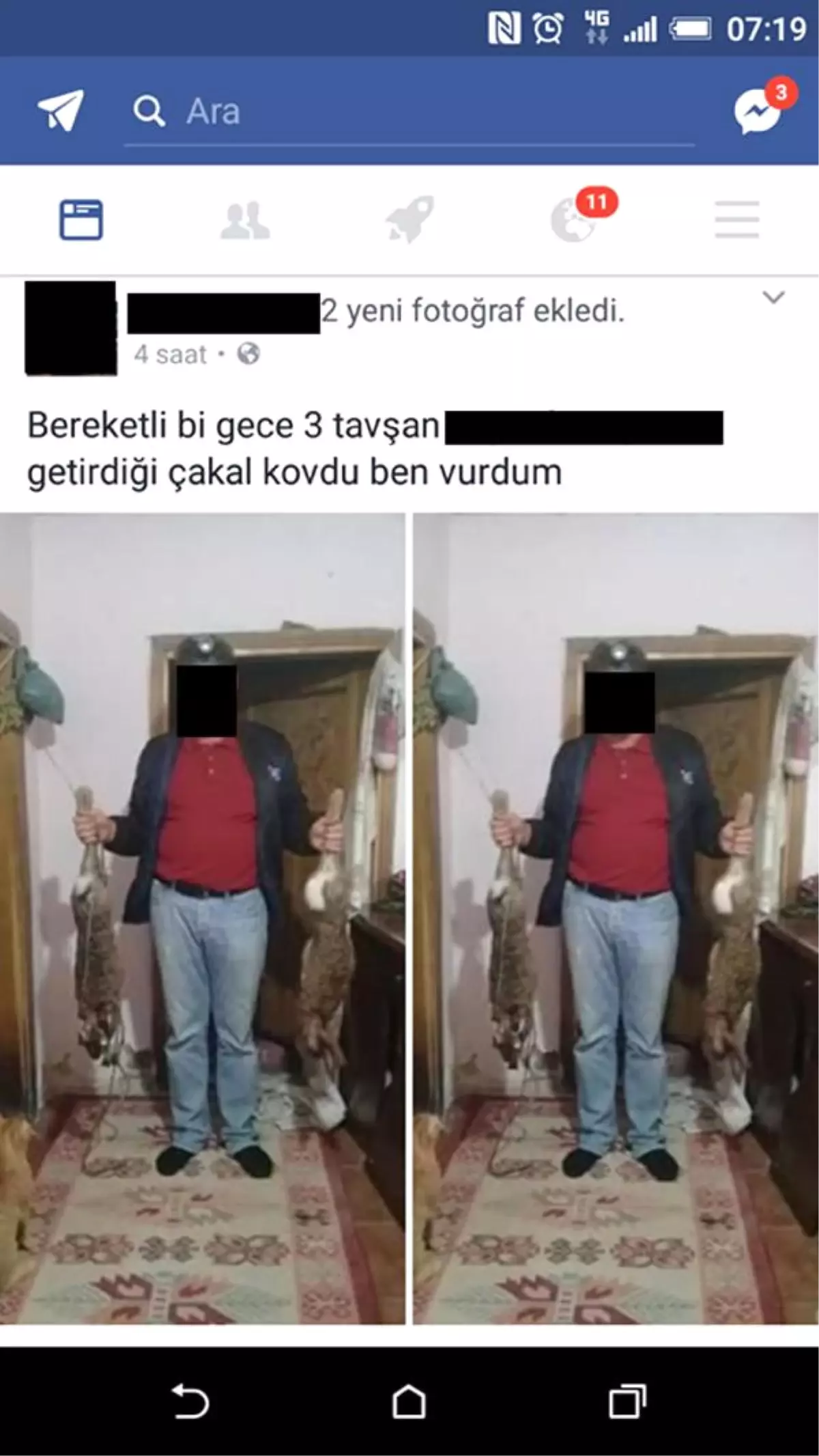 Kaçak Avcıyı Sosyal Medya Ele Verdi