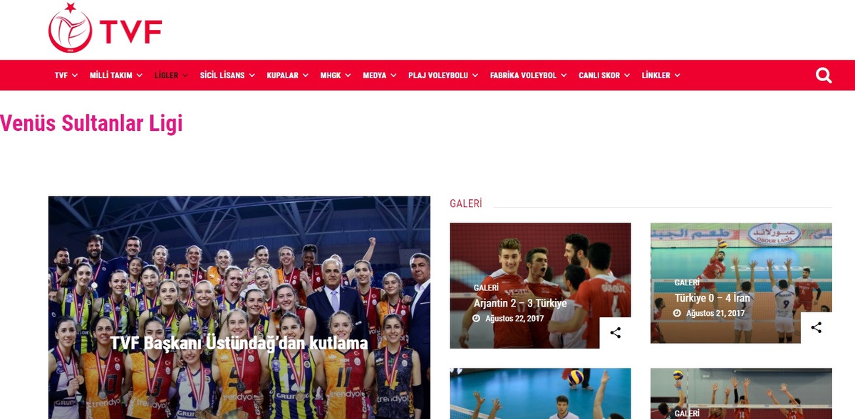 Türkiye Voleybol Federasyonu\'nun Sitesi Yenilenen Yüzüyle Yayında