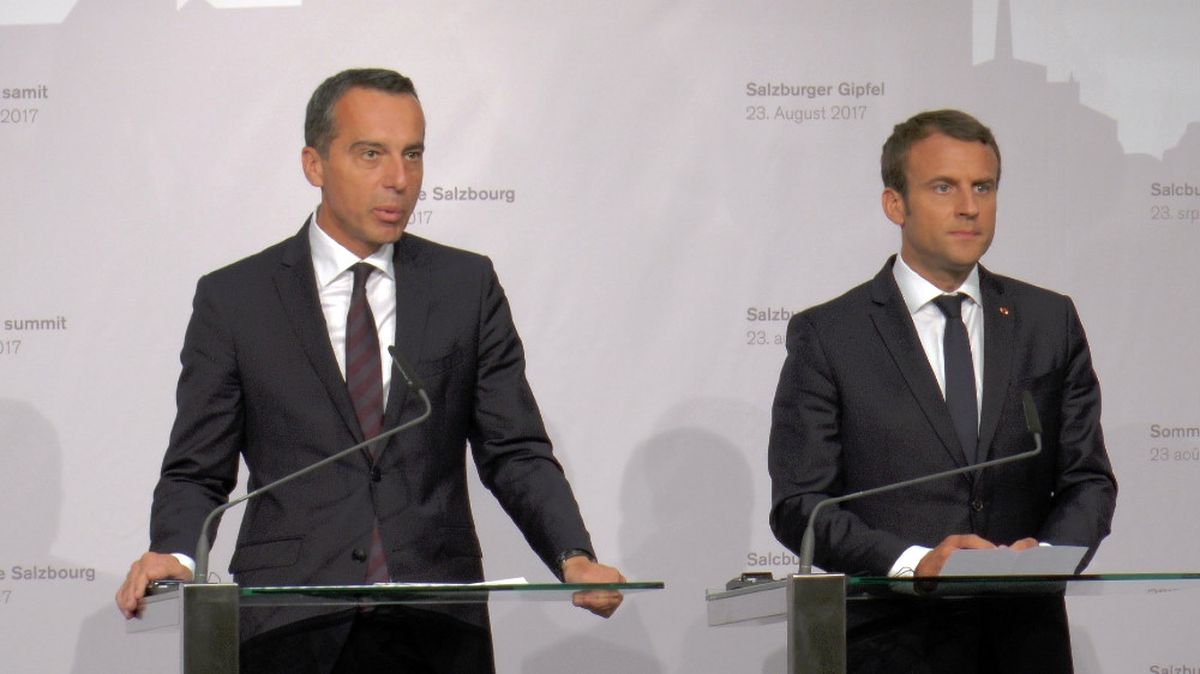 Fransa Cumhurbaşkanı Macron Salzburg\'ta