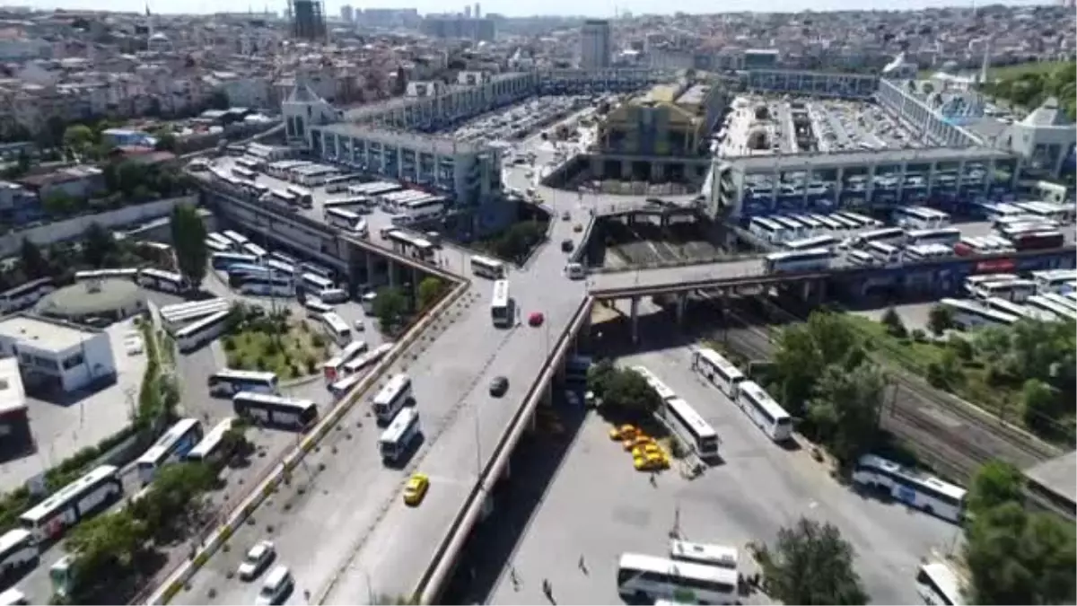 15 Temmuz Demokrasi Otogarındaki Hareketlilik Havadan Görüntülendi