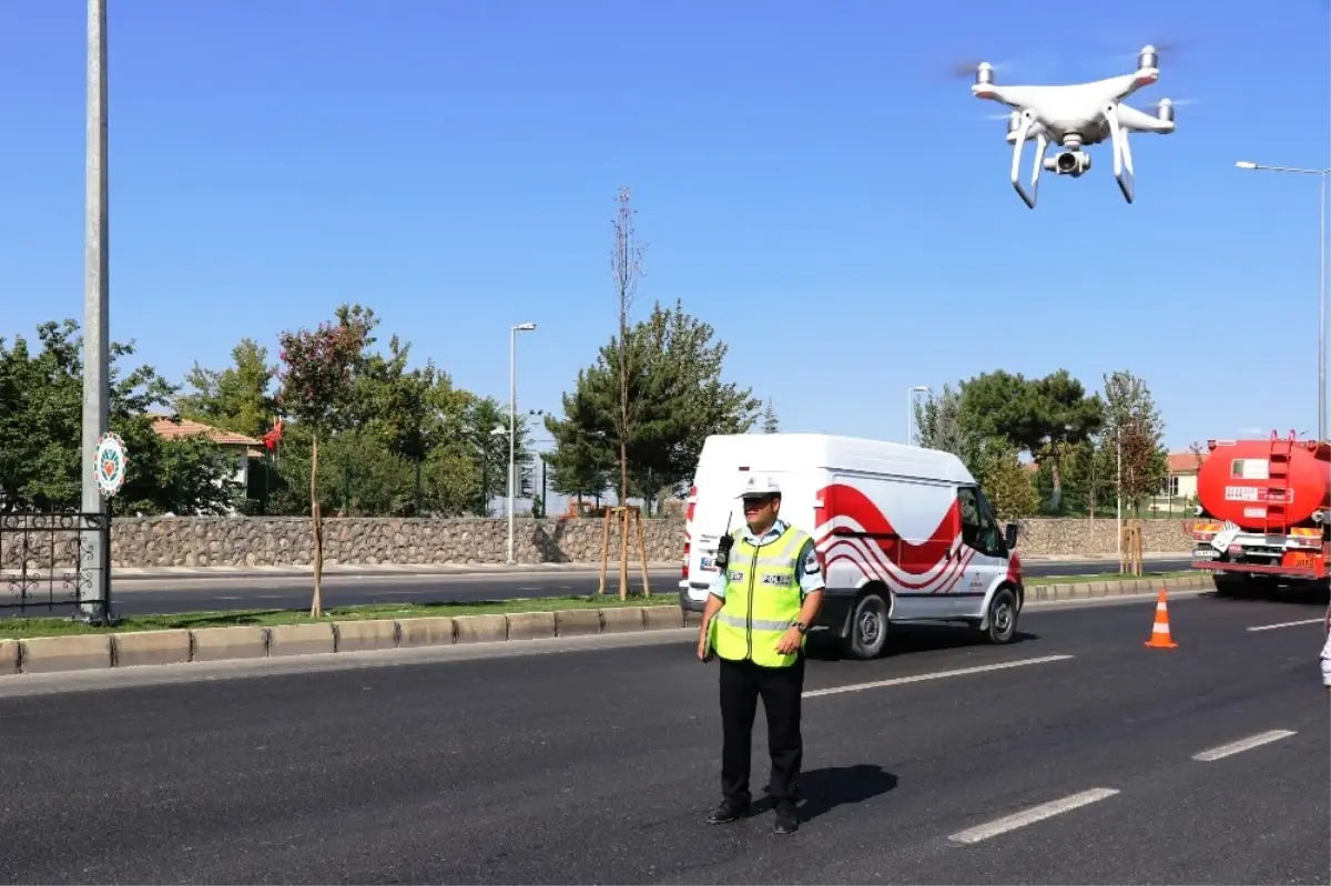 Malatya\'da Bayram Trafiğine Drone\'li Denetim