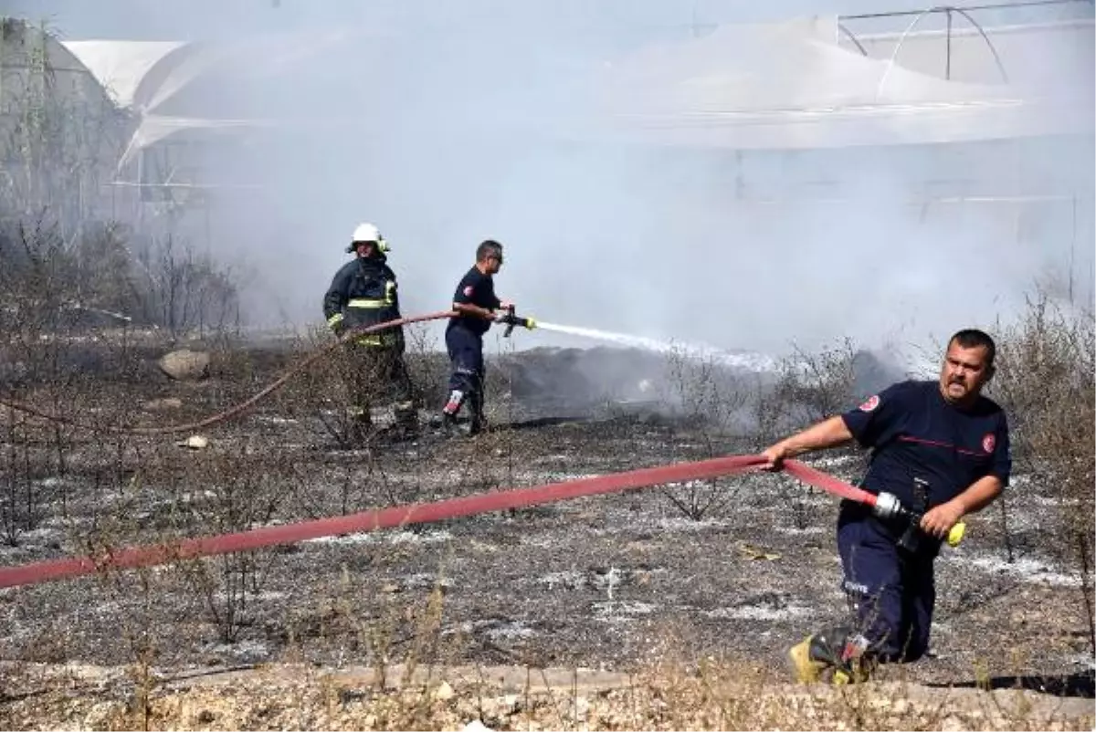 Çalılık Yangını İşyeri ve Seralara Zarar Verdi