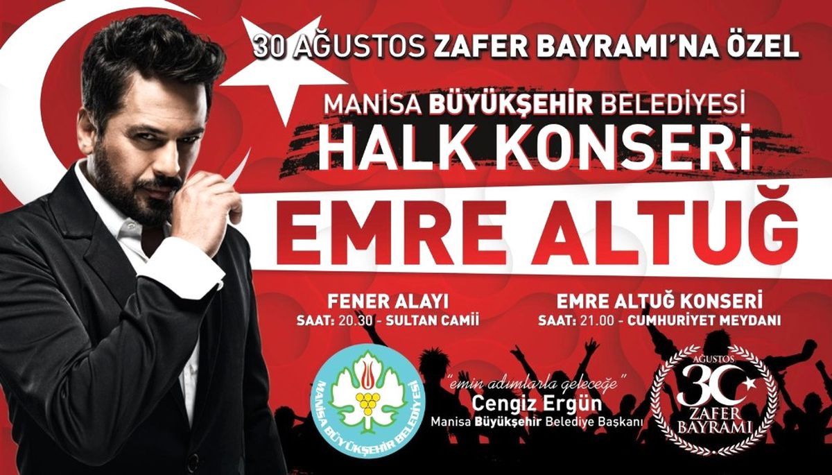 Emre Altuğ 30 Ağustos\'ta Manisa\'da Sahne Alacak
