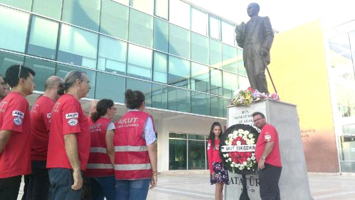 Akut Üyeleri, Saldırı Yapılan Atatürk Anıtı\'na Çelenk Bıraktı