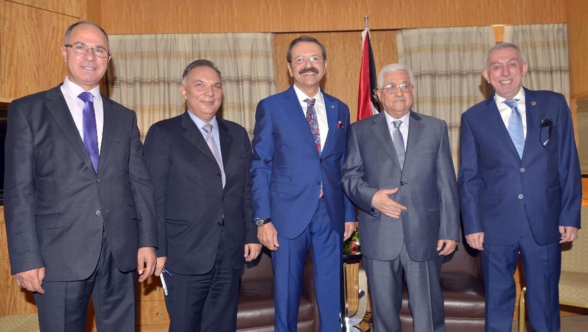 Filistin Devlet Başkanı Abbas, TOBB Başkanı Hisarcıklıoğlu ile Görüştü