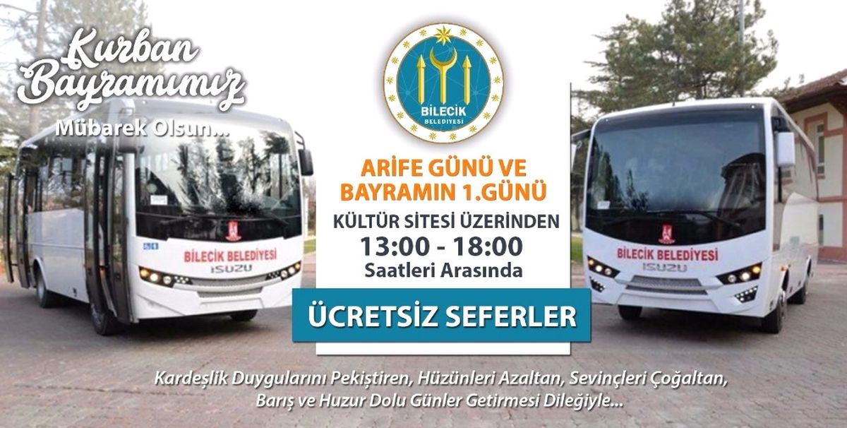 Bilecik Belediyesi\'nden Mezarlıklara Ücretsiz Ulaşım Hizmeti