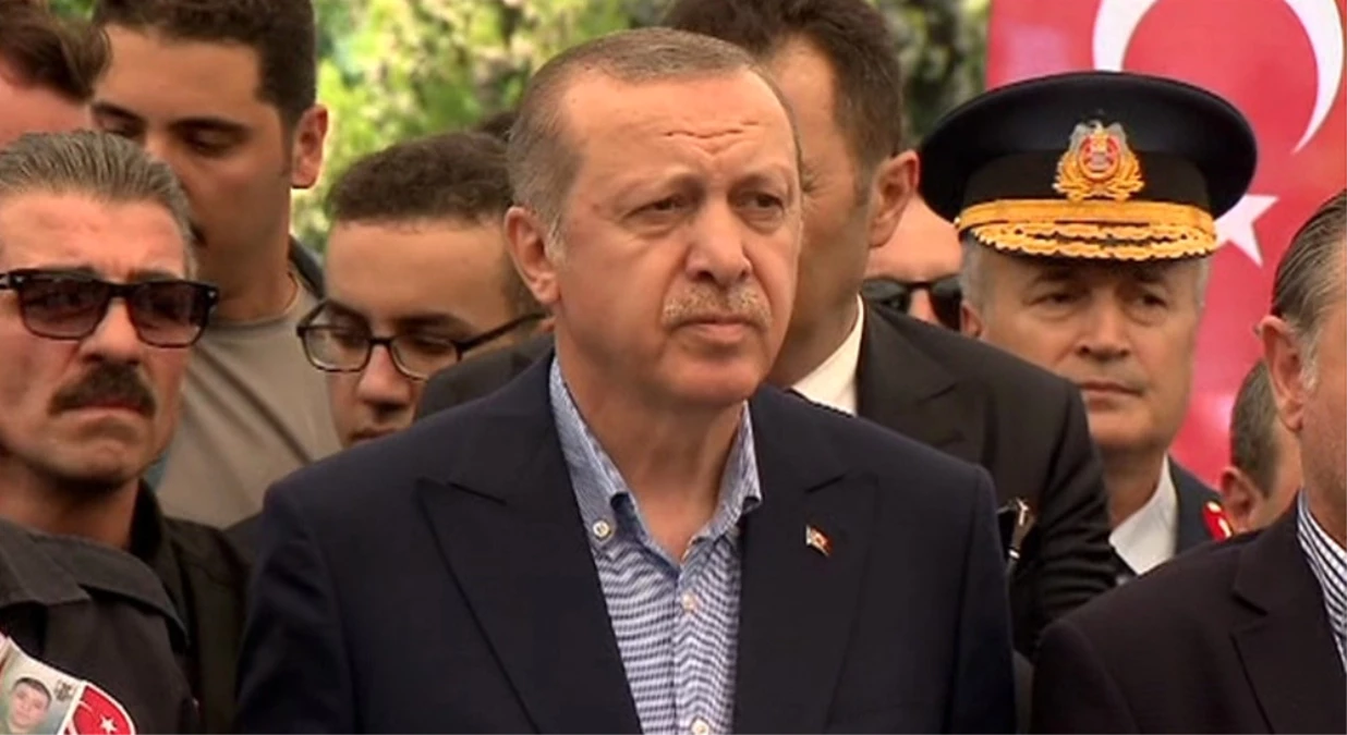 Şehit Cenazesine Cumhurbaşkanı Erdoğan da Katıldı