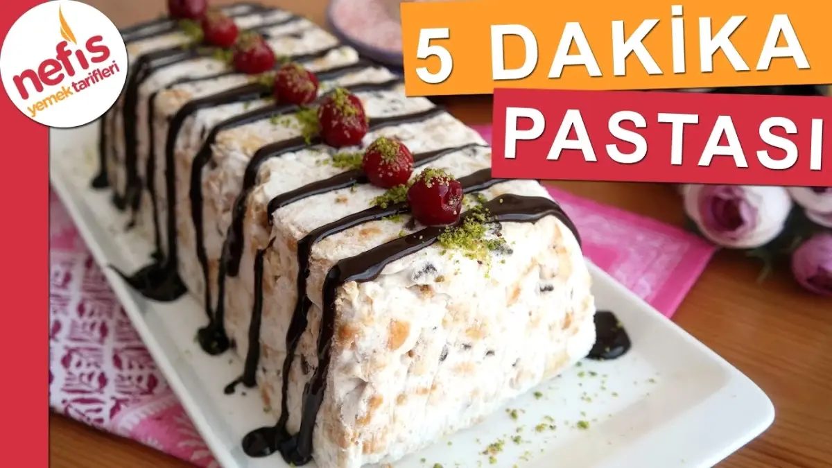 5 Dakika Pastası - Bisküvili Kolay Pasta Tarifi