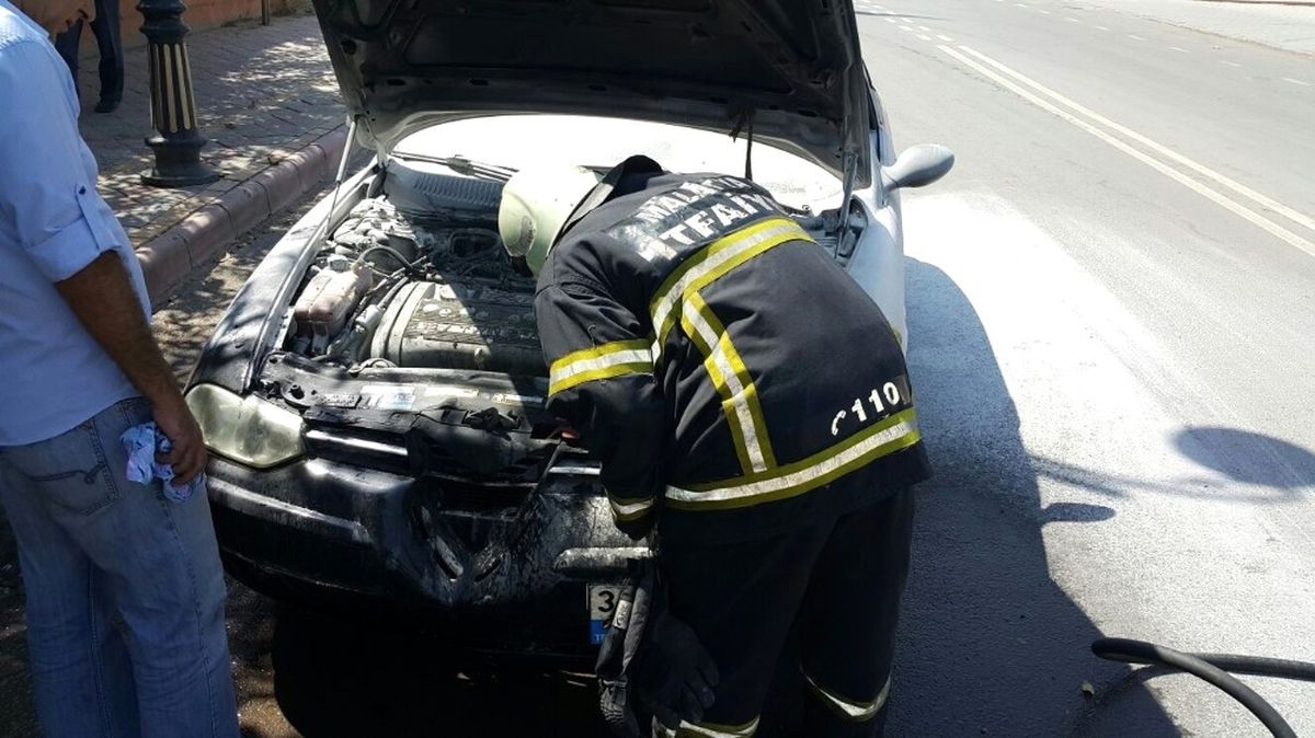 Araç Yangını Korkuttu