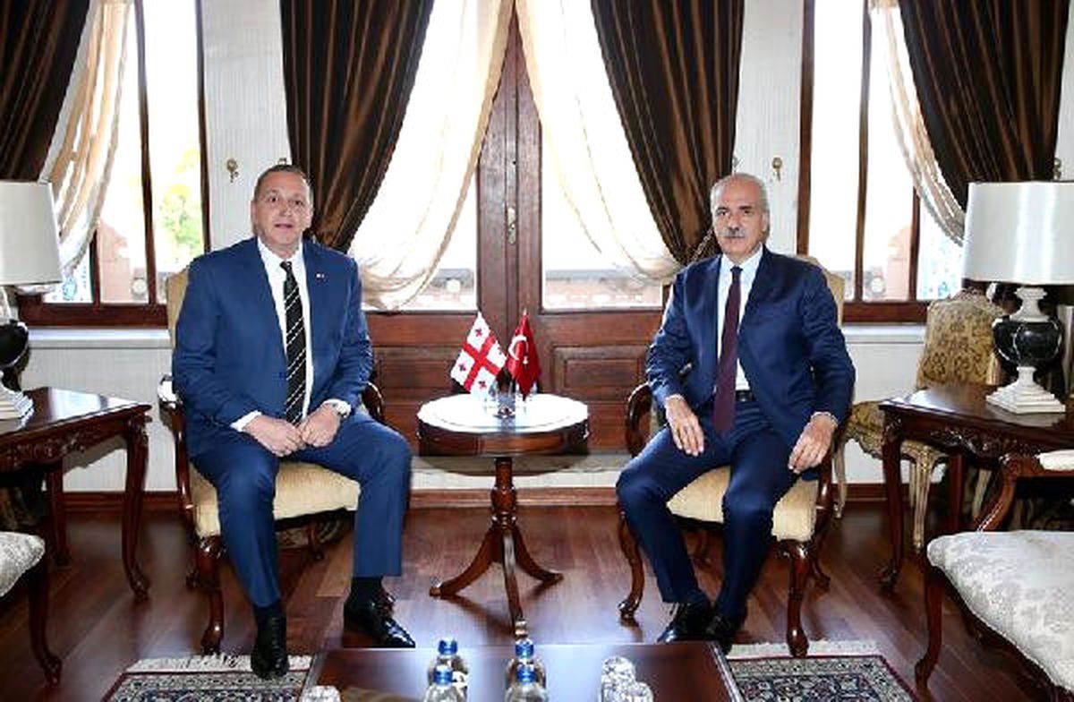 Bakan Kurtulmuş, Gürcü Bakan Giorgadze\'yle Bir Araya Geldi