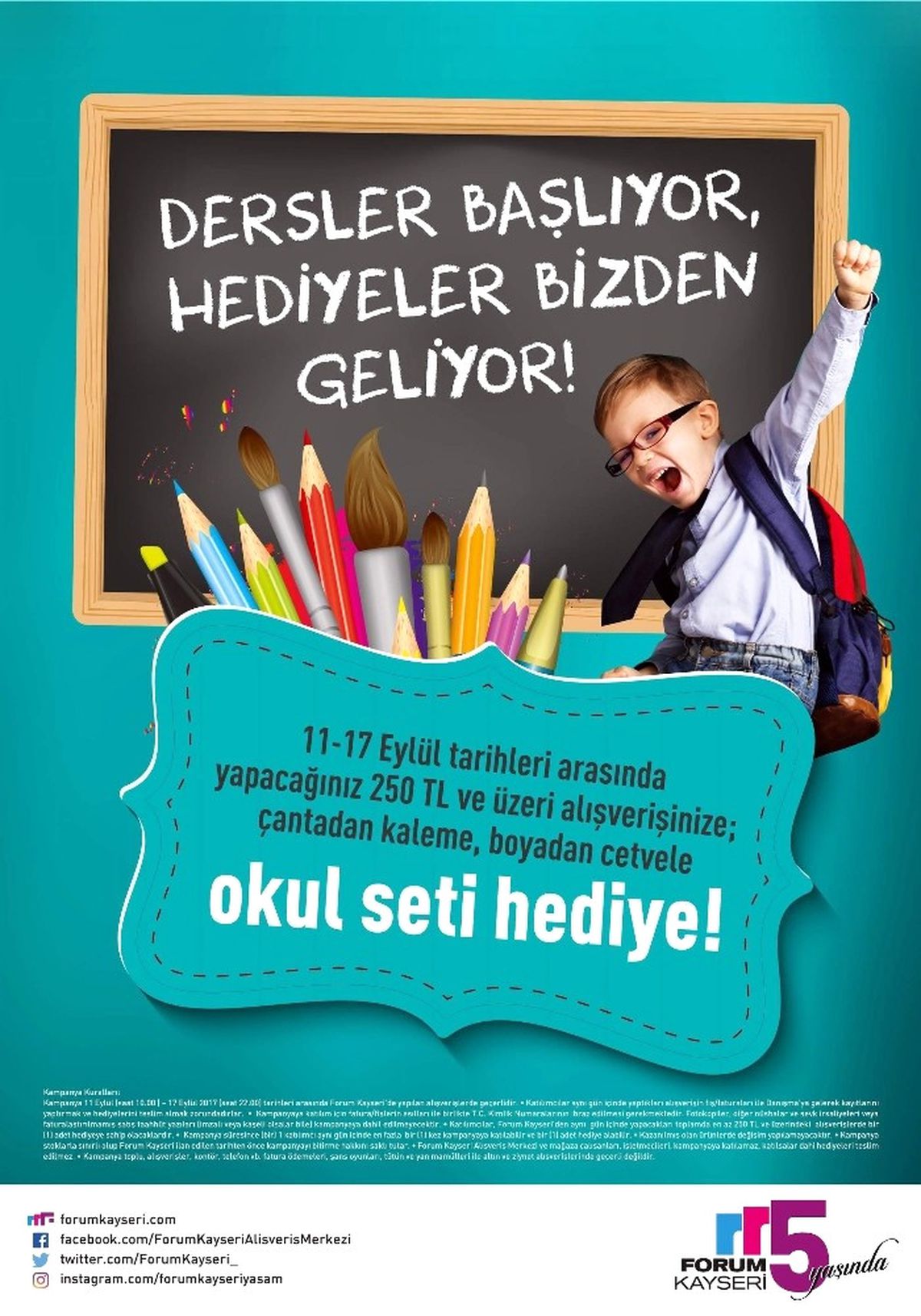 Forum Kayseri\'de Okul Alışverişi Hem Kazançlı Hem Eğlenceli