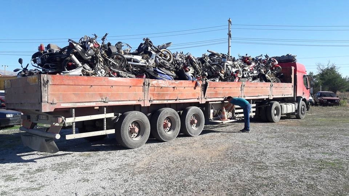 Sandıklı\'da Hacizli 300\'e Yakın Motosiklet Hurdaya Ayrıldı