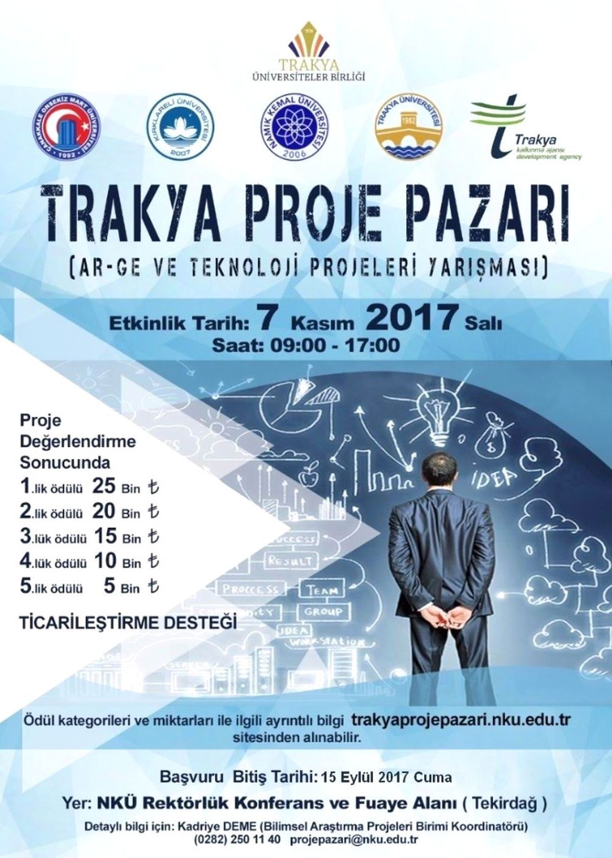 Trakya Ar-Ge ve Teknoloji Proje Pazarına" Başvuru Süresi Uzatıldı