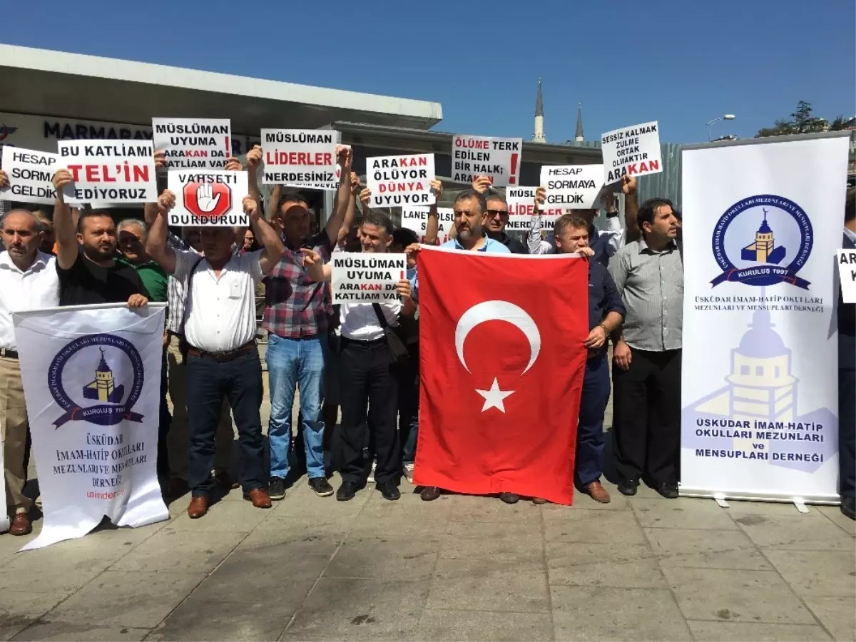 Üsküdar\'da Arakan Protestosu