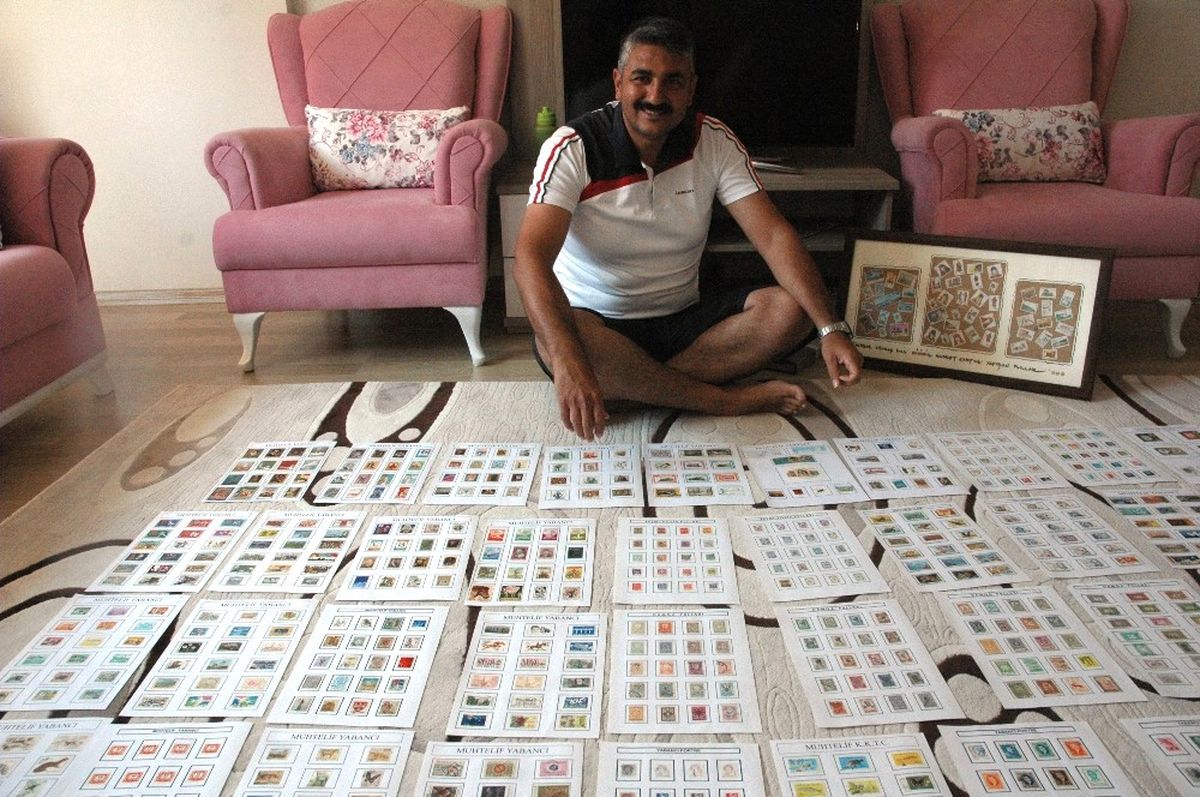34 Yılda 3 Bin 400 Pul Topladı