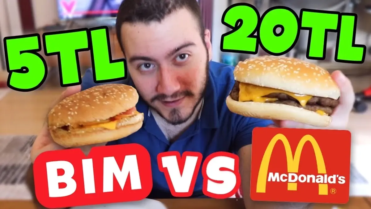 5 TL Bim Vs 20 TL Mc Donalds (Hamburger)