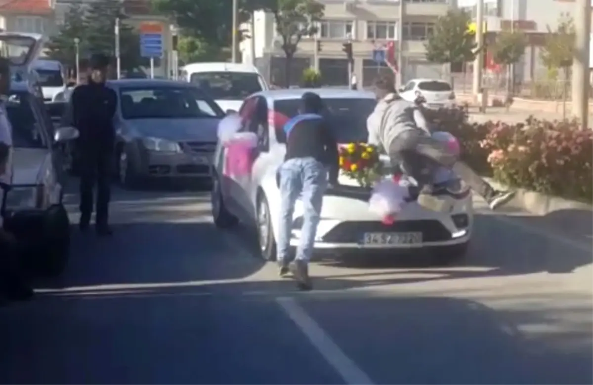 Düğün Konvoyunda Tehlikeli Anlar