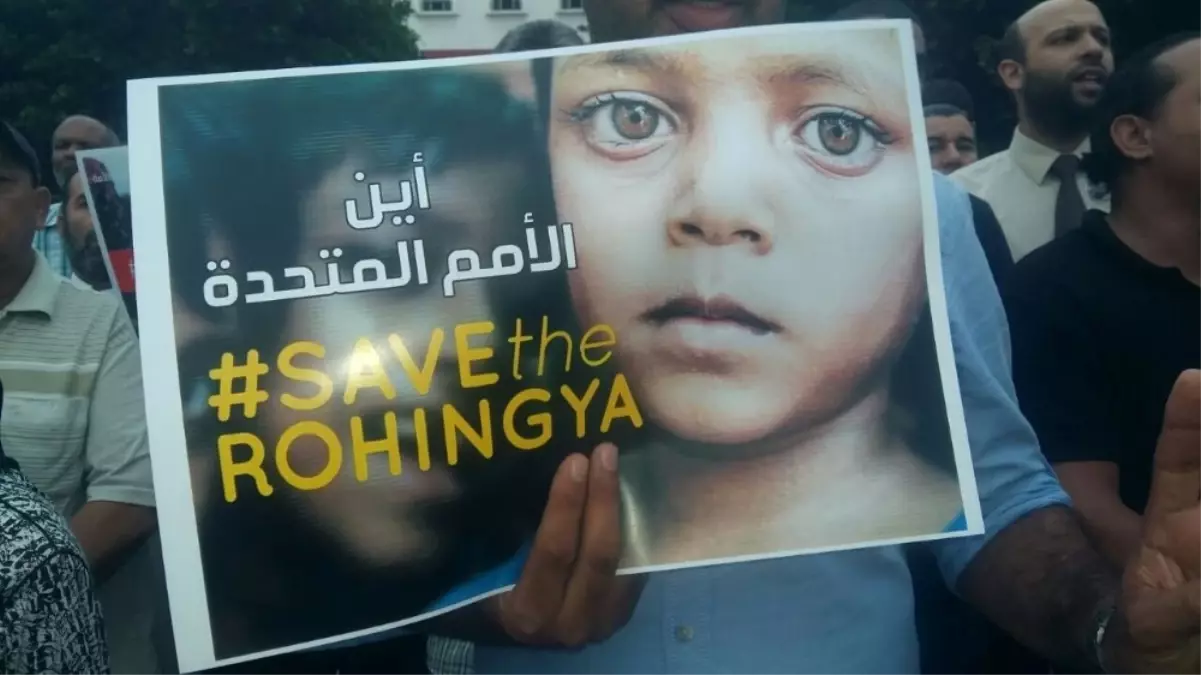 Fas\'ta Rohingya Müslümanlarına Yapılan Baskı Protesto Edildi