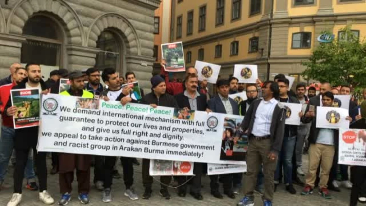 İsveç\'te Arakan Protestosu - Stockholm