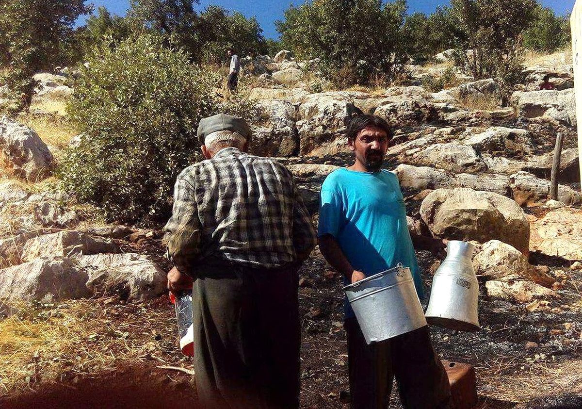 Otluk Yangını Ormana Sıçramadan Söndürüldü
