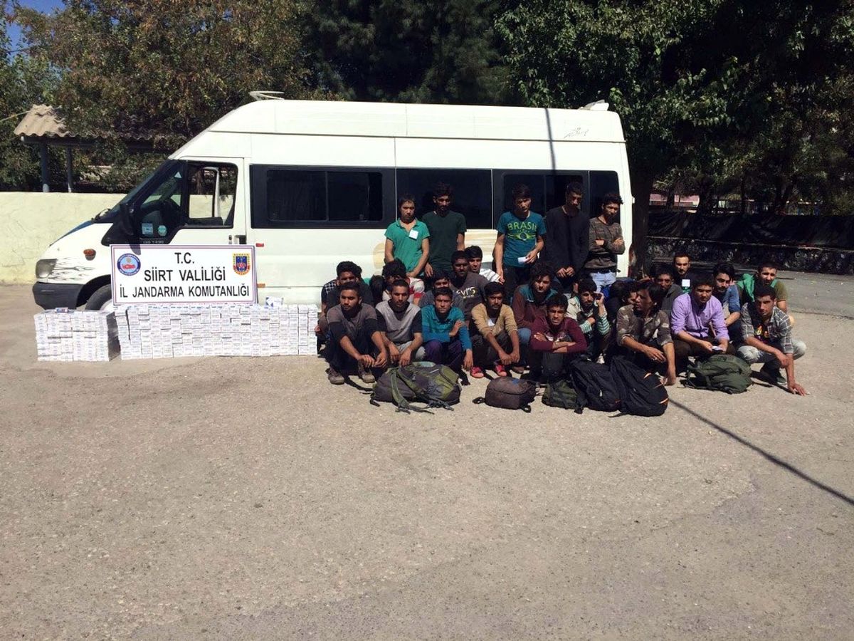 Siirt\'te 33 Göçmen Yakalandı