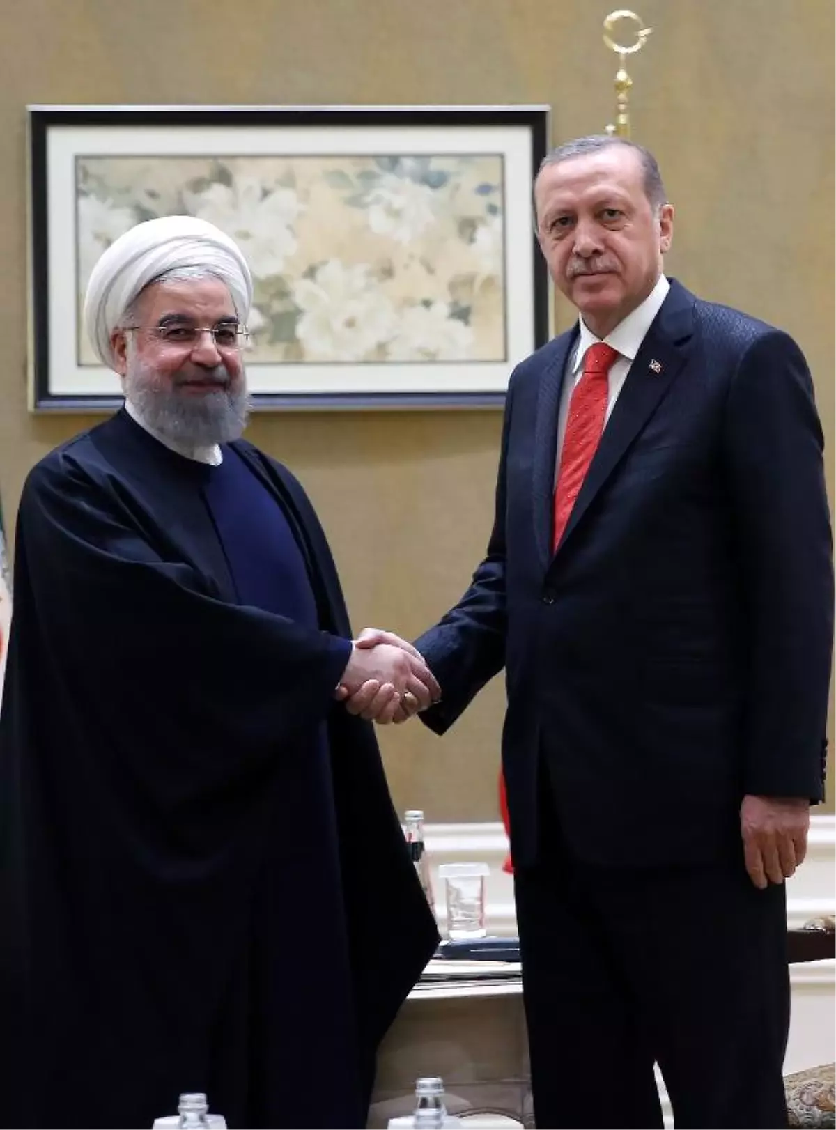 Cumhurbaşkanı Erdoğan, İran Cumhurbaşkanı Hasan Ruhani ile Görüştü