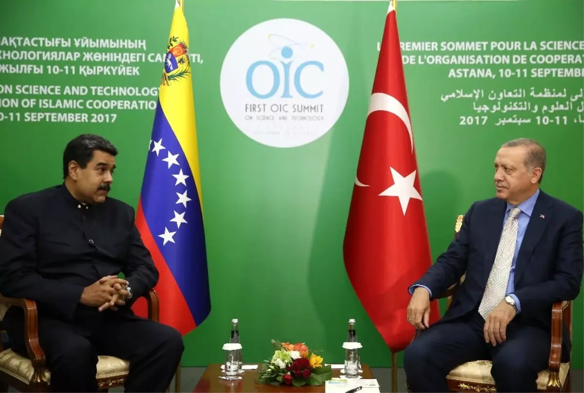 Cumhurbaşkanı Erdoğan, Venezuela Devlet Başkanı Maduro ile Bir Araya Geldi