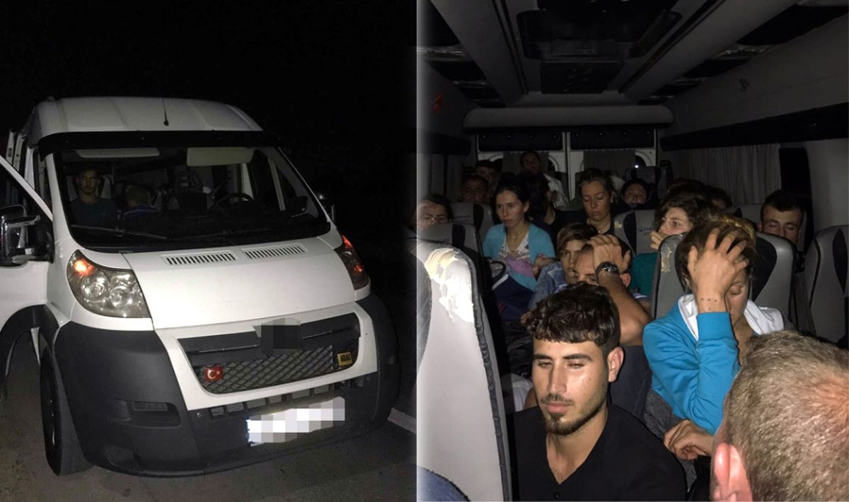 İnsan Kaçakçısı Minibüsüyle Polise Çarptı